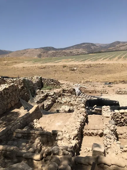 Estrato de excavación en Tel Hasor