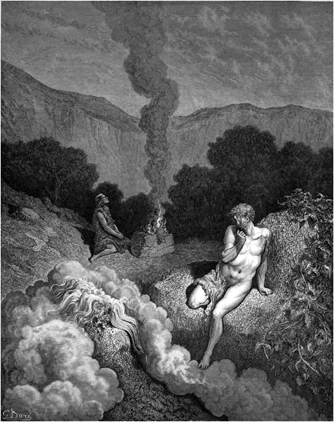 Caín y Abel ofrecen sus sacrificios