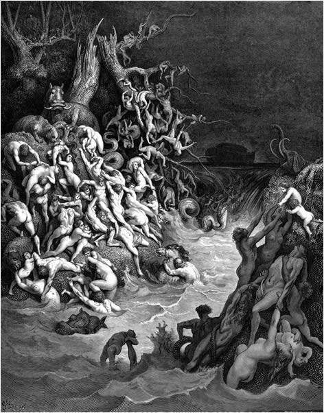 El mundo destruido por las aguas