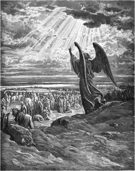 El ángel se aparece a los israelitas