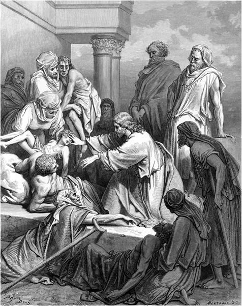 Jesús sana a los enfermos