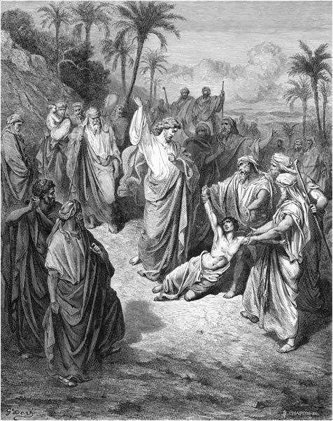 Jesús sana al niño lunático