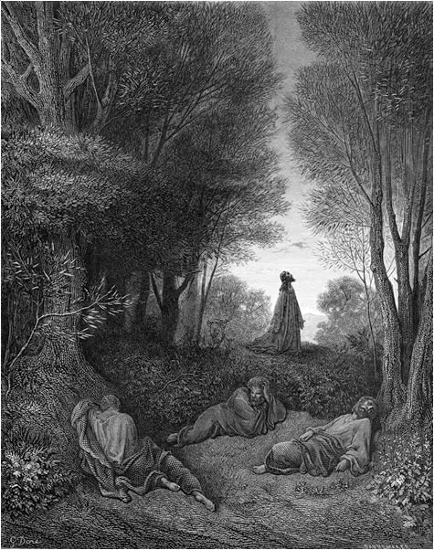Jesús ora en el huerto