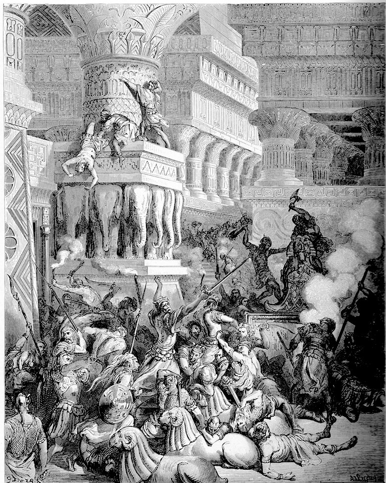Jonatán destruye el templo de Dagón